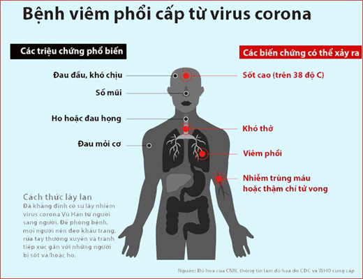 Cach phan biet dau hieu nhiem virus corona va cam, sot thong thuong