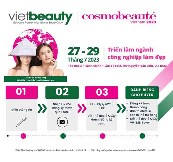 Trien lam Vietbeauty & Cosmobeaute Viet Nam 2023: Danh thuc tiem nang cua nganh lam dep Viet Nam
