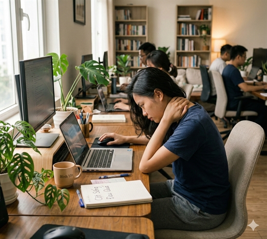 6 tu the ngoi tao ap luc 25kg len dia dem, dan van phong deu mac it nhat mot cai