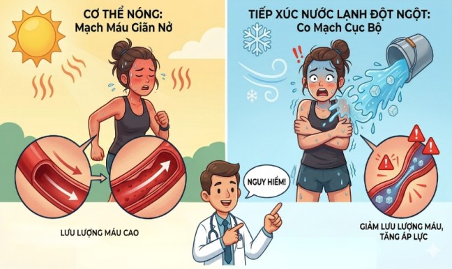 Canh bao 3 sai lam de gay dot quy o nguoi benh tim mach khi van dong vao mua nong