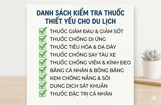Đi du lịch trong đợt nghỉ lễ dài, đây là 7 loại thuốc không thể thiếu trong vali của bạn Di du lich trong dot nghi le dai, day la 7 loai thuoc khong the thieu trong vali cua ban