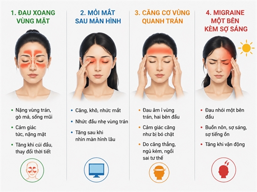 Dau dau vung tran va hoc mat: 4 nguyen nhan thuong gap trong mua mua nang that thuong
