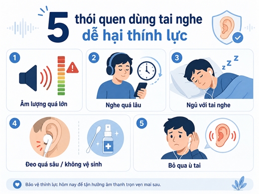 5 thoi quen dung tai nghe co the khien thinh luc suy giam som hon