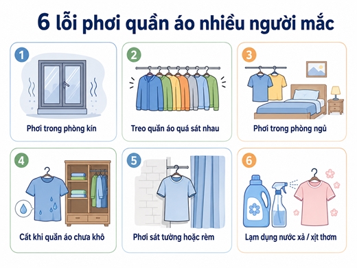 6 loi phoi quan ao nhieu nguoi mac, lam tang nguy co mac benh da lieu va ho hap