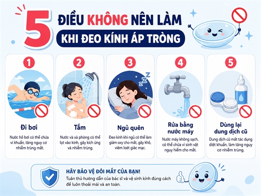 Deo kinh ap trong di mua, di boi hoac ngu quen co the khien mat gap rui ro gi?
