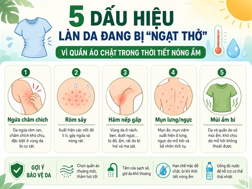 5 dau hieu da dang “ngop” vi quan ao bo sat trong ngay nong am