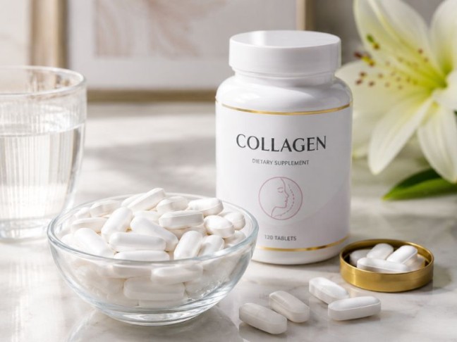 Muon bo sung collagen, nen uong dang nuoc hay vien?