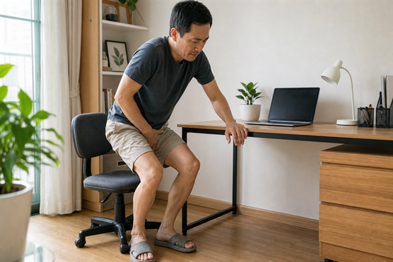 Thoai hoa khop hang o nguoi gay: 3 sai lam khi ngoi va tap luyen sai tu the