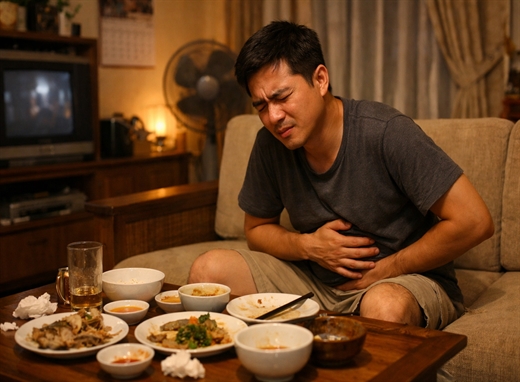 Canh bao: 4 vi tri dau bung 