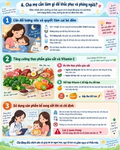 Tre uong nhieu sua nhung van thieu mau, nguyen nhan co the nam o thoi quen nay!